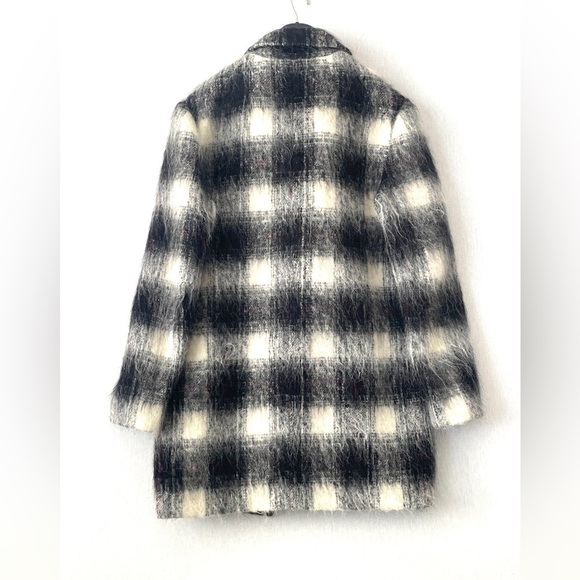 Theory Black and White Plaid Coat - Picture 7 of 12